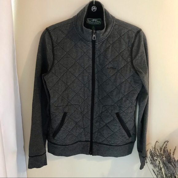 L-RL Ralph Lauren Active Quilted Sweaterwear Jacket - Picture 1 of 4